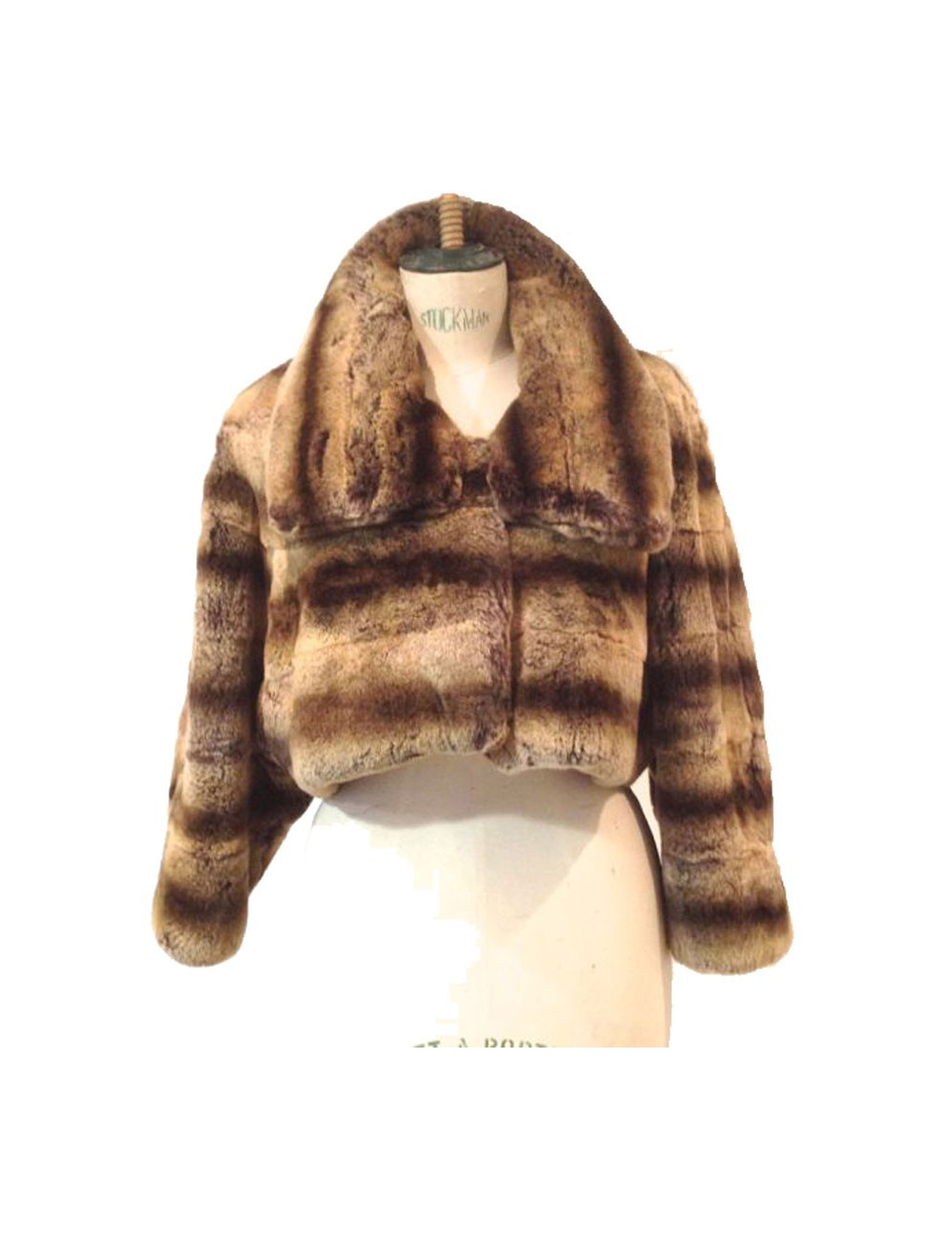 Veste DOLCE REBECCA en vison dégradé beige