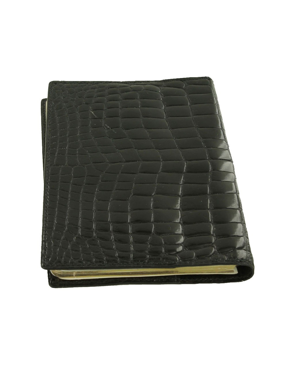 Porte-repertoire HERMES crocodile noir