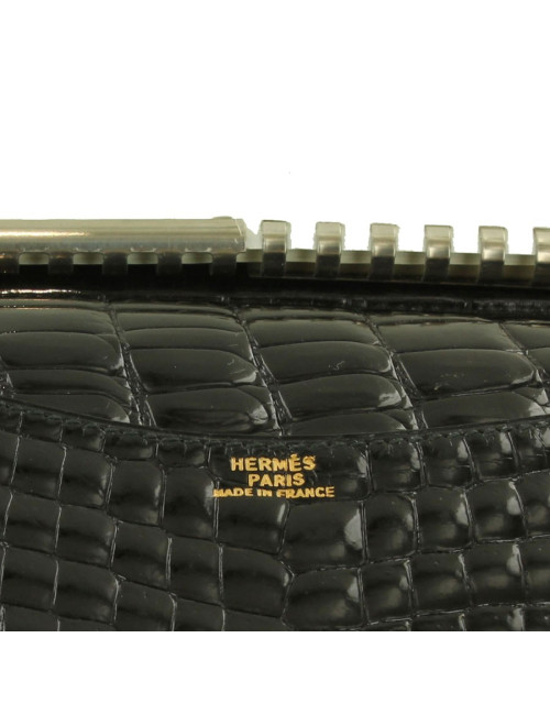 Porte-repertoire HERMES crocodile noir