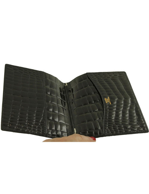 Porte-repertoire HERMES crocodile noir