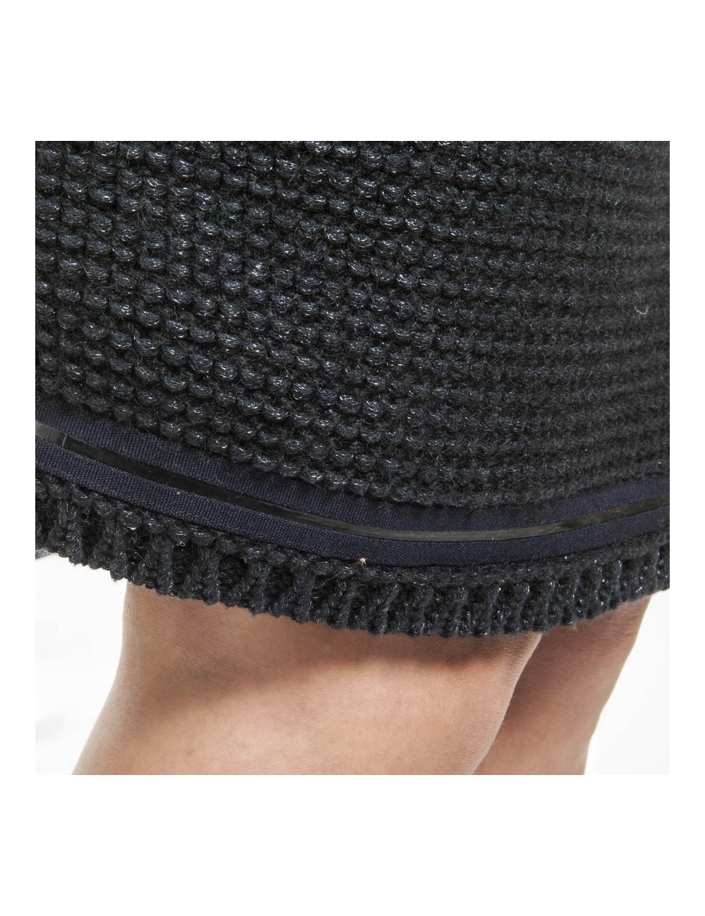 Robe CHANEL bleue et noir en tricot T 38