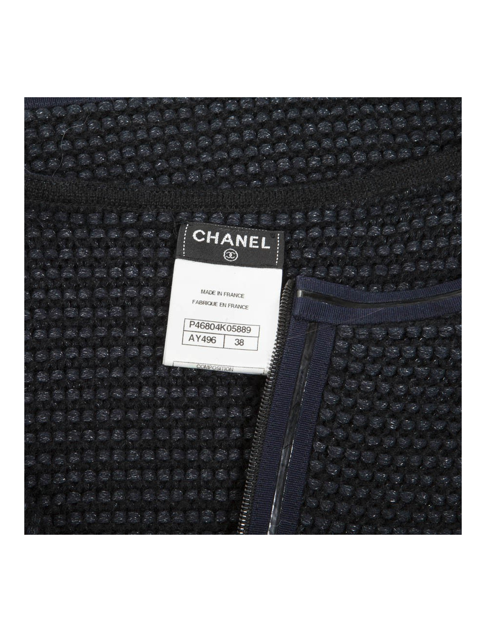 Dress blue and black CHANEL knit T 38