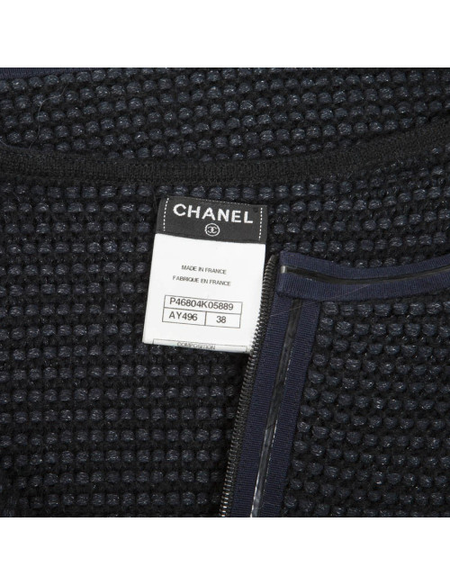 Dress blue and black CHANEL knit T 38