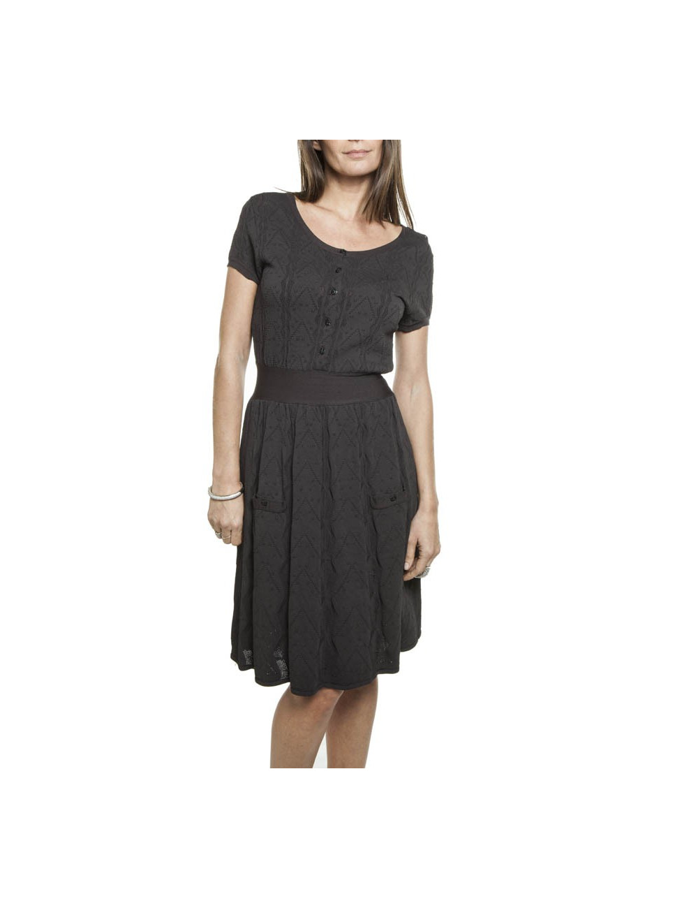 Dress CHANEL dark brown t 44