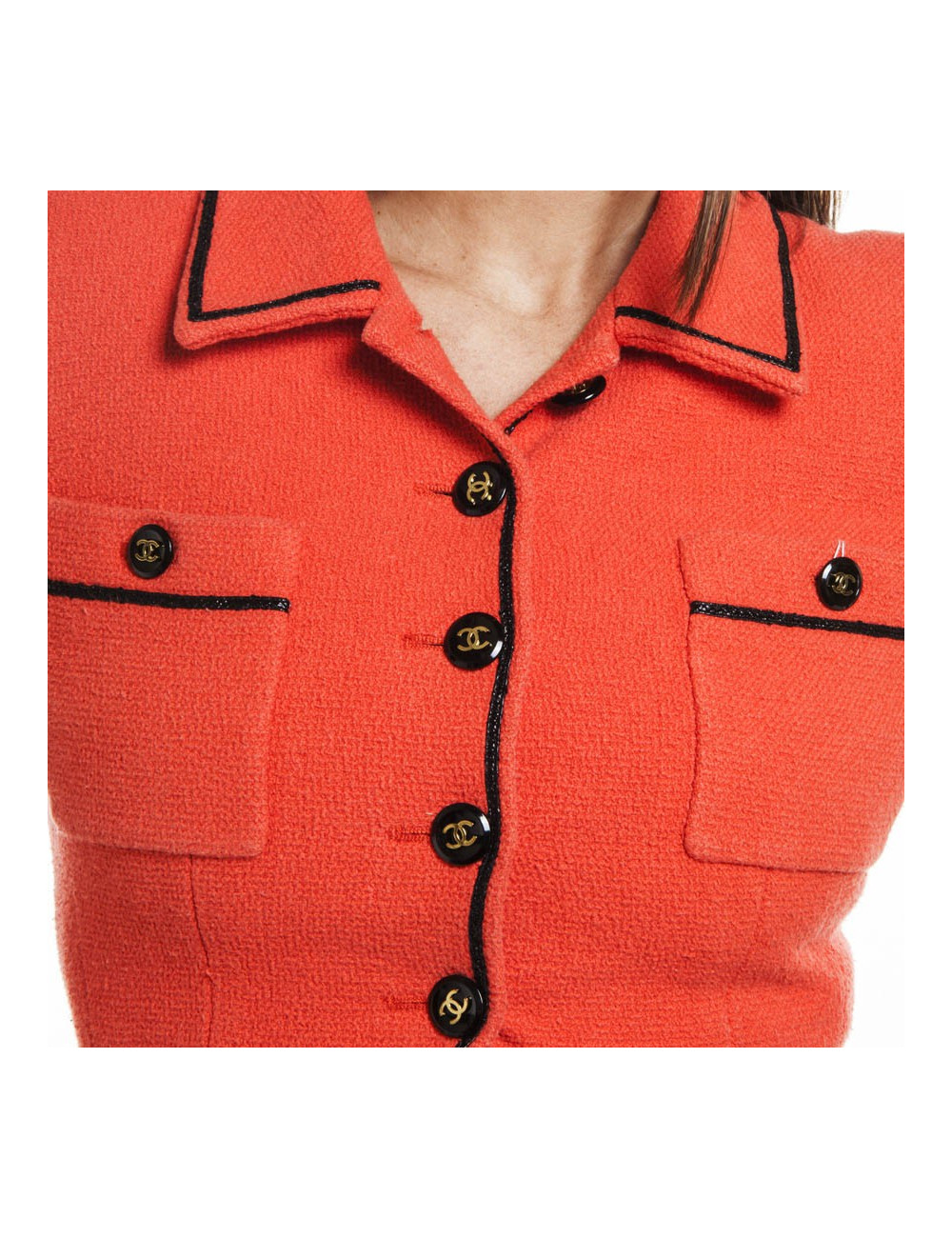 Veste courte CHANEL orange