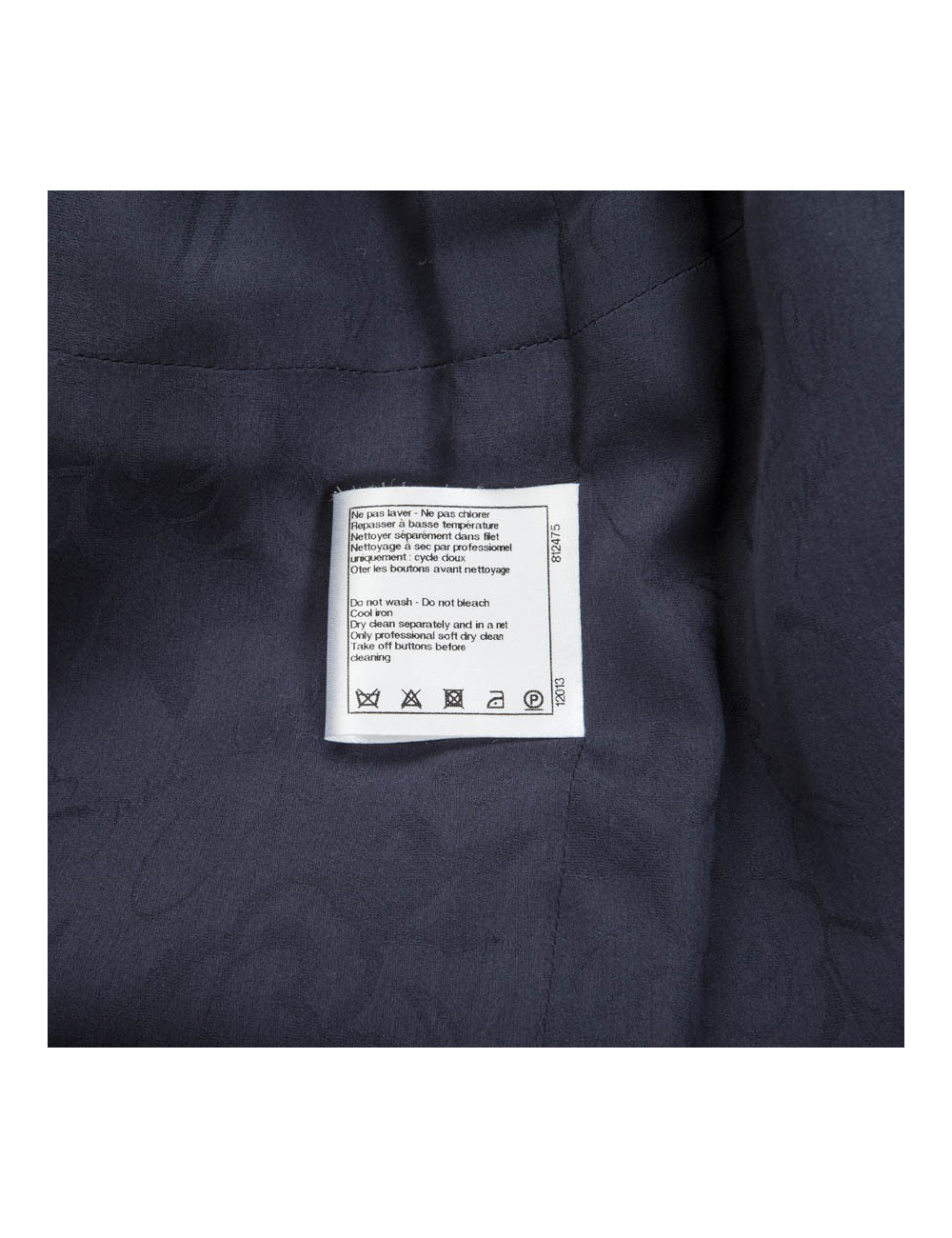 CHANEL T 34 Tweed jacket and silver threads