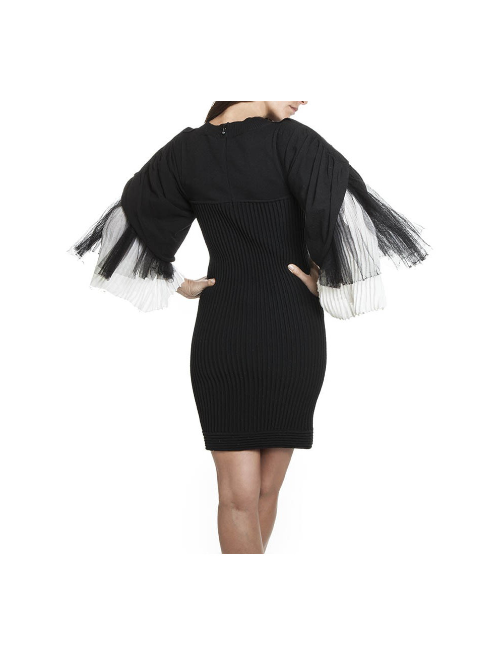 CHANEL T36 black cotton dress