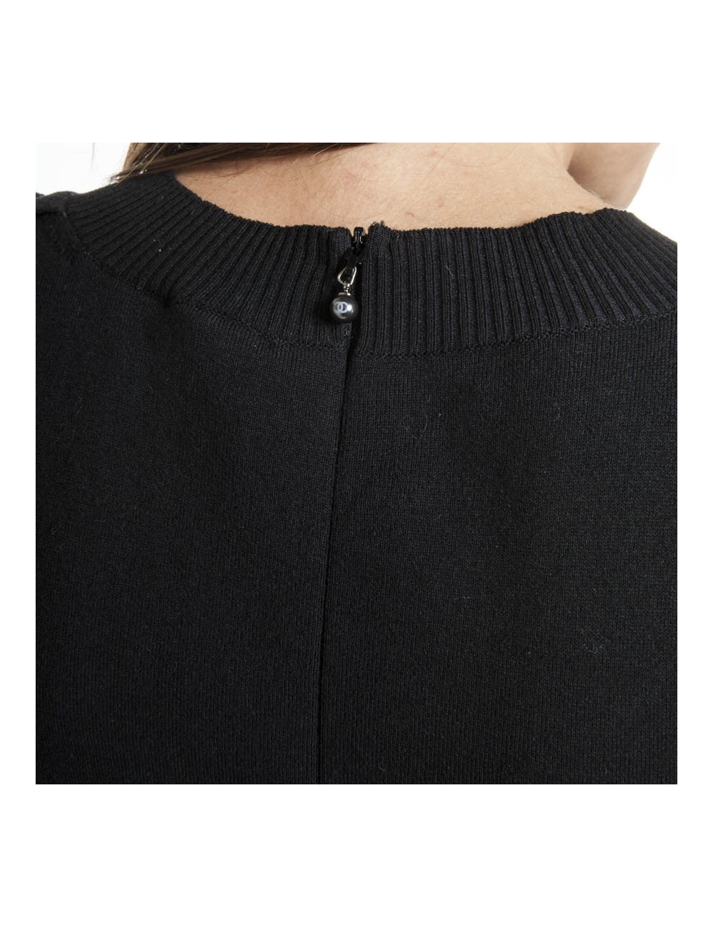 CHANEL T36 black cotton dress