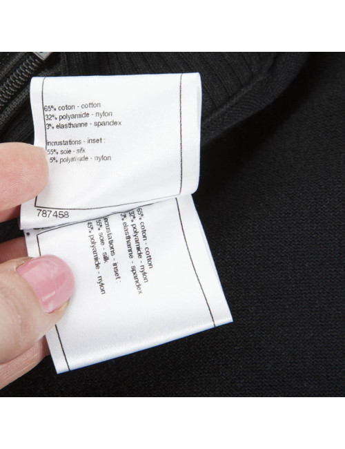 CHANEL T36 black cotton dress