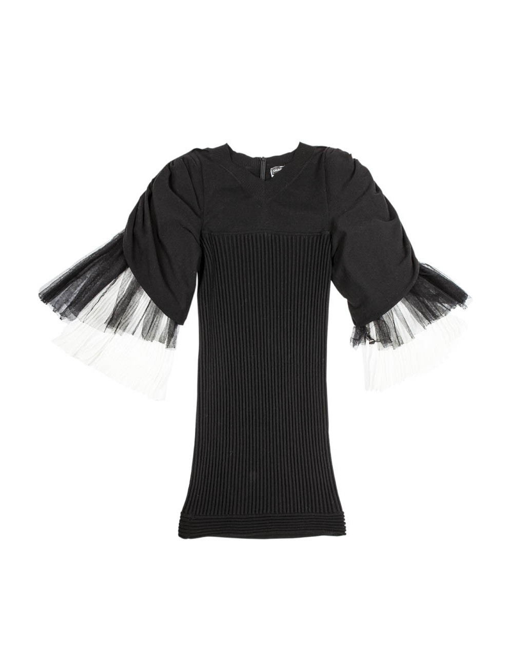 CHANEL T36 black cotton dress