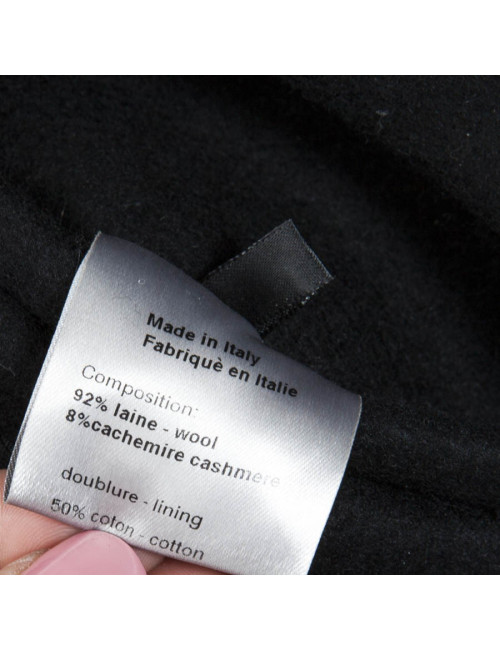 Veste militaire noir  DIOR  en feutrine T 40 fr