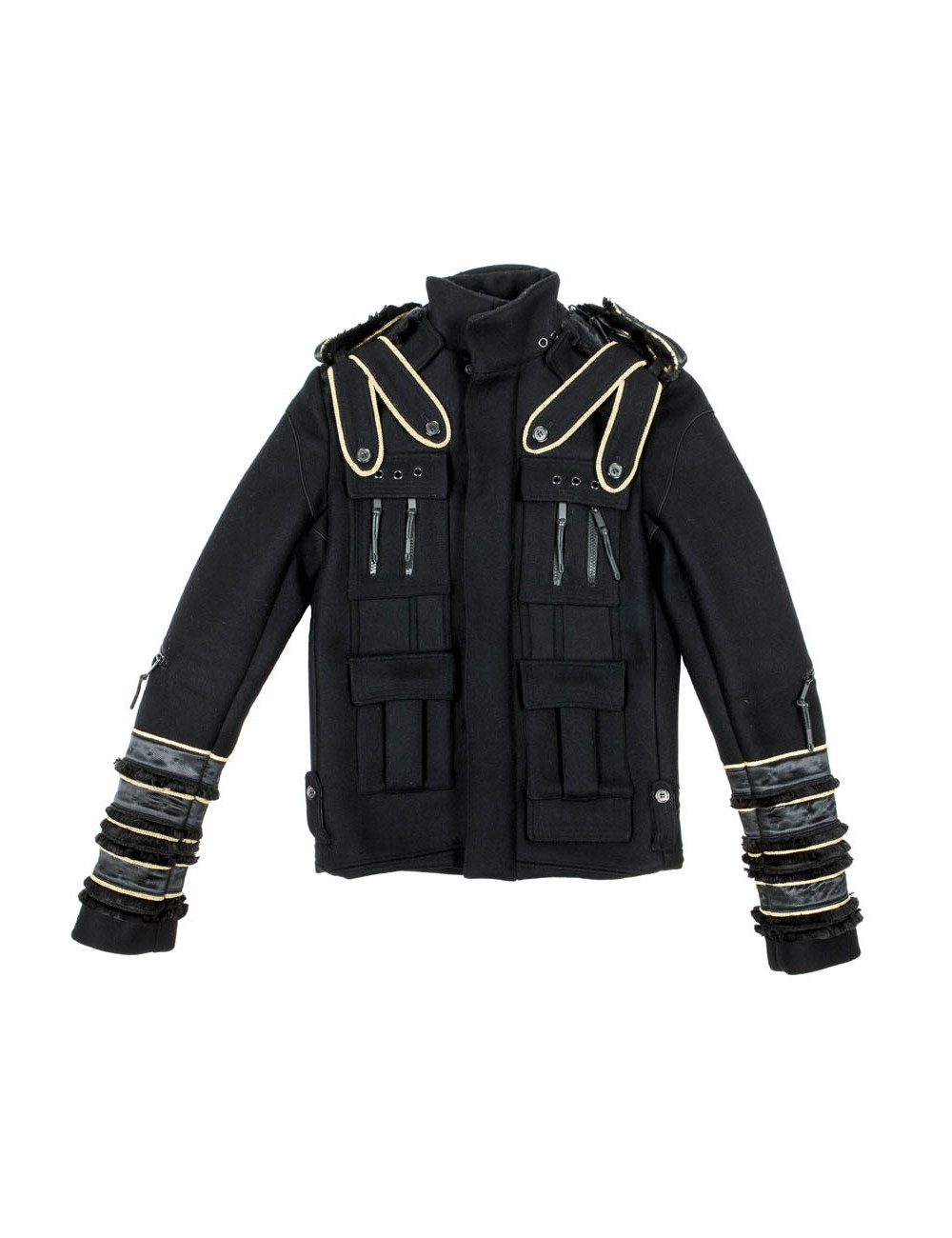 Veste militaire noir  DIOR  en feutrine T 40 fr