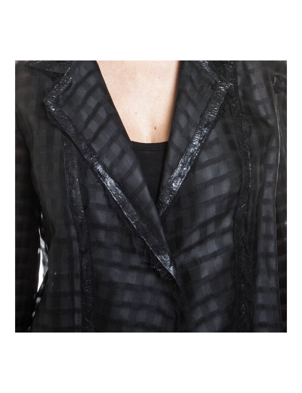 Long jacket CHANEL t 38 in organza