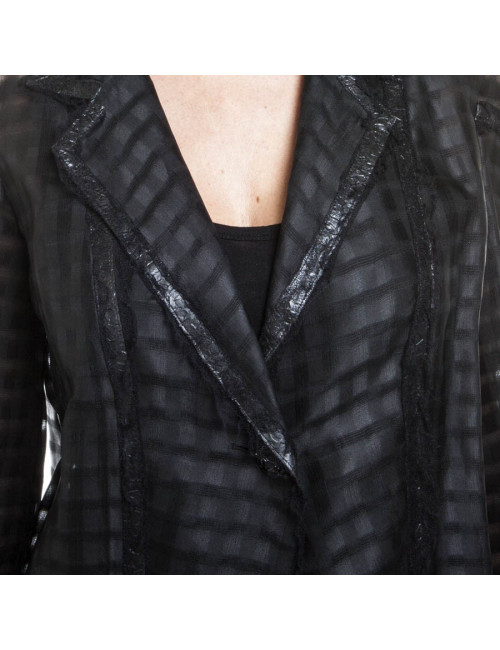 Long jacket CHANEL t 38 in organza