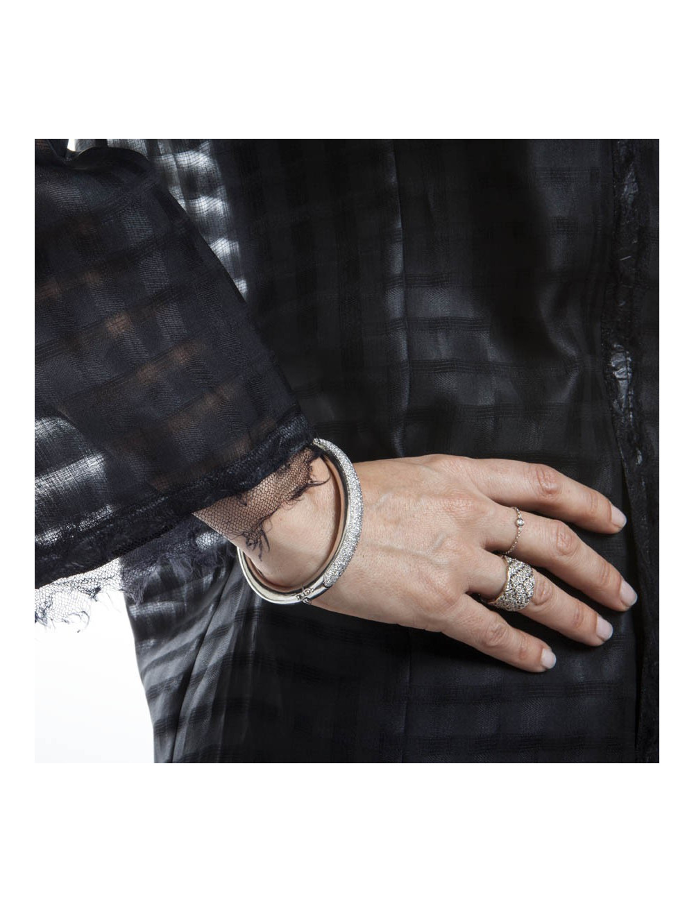 Long jacket CHANEL t 38 in organza