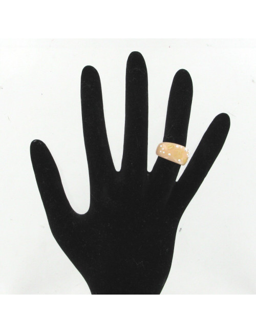 bague rose pâle perles et CC CHANEL