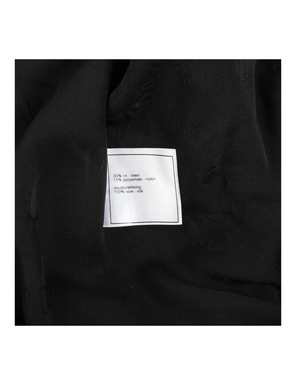 Blazer CHANEL T 40 fr en lin et nylon noir