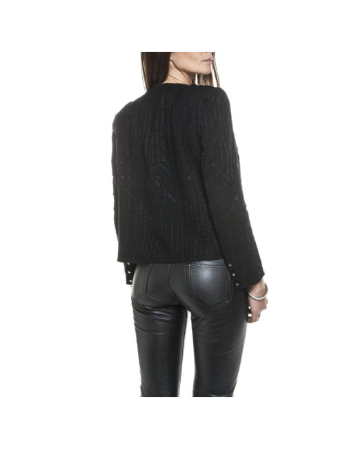 Veste CHANEL T 42 soie noire