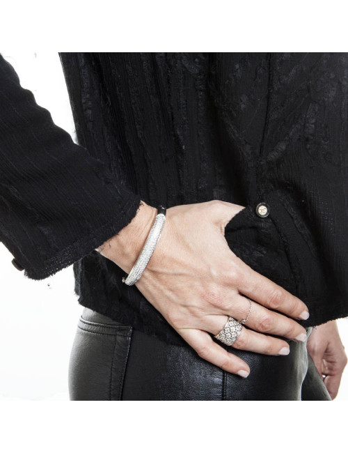 Veste CHANEL T 42 soie noire