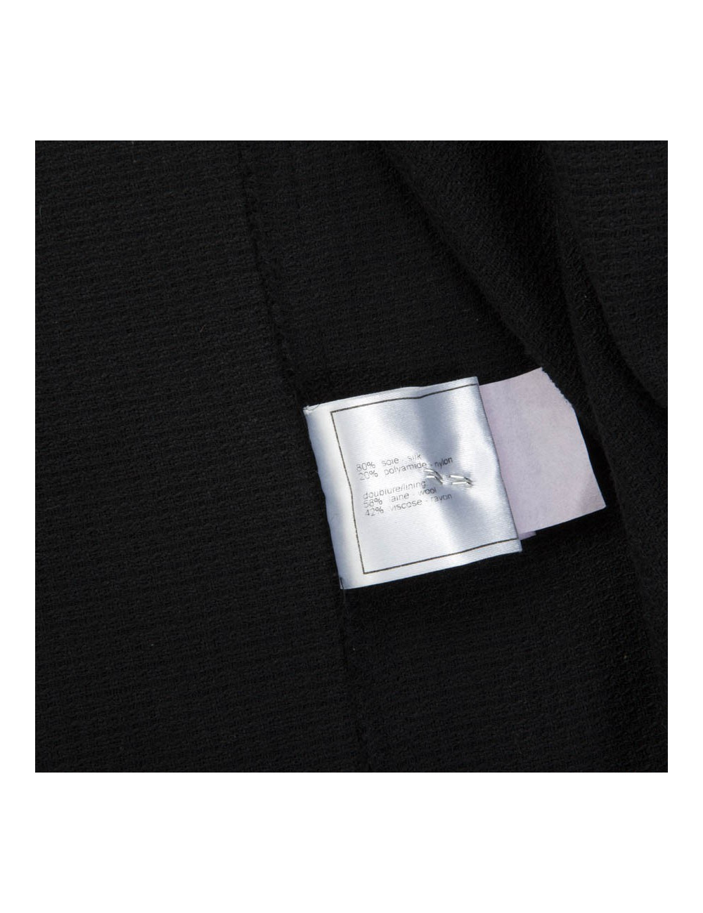 Veste CHANEL T 42 soie noire