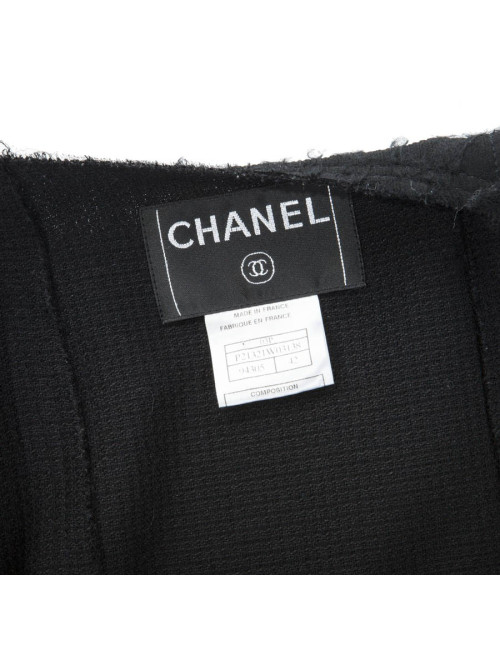 Veste CHANEL T 42 soie noire
