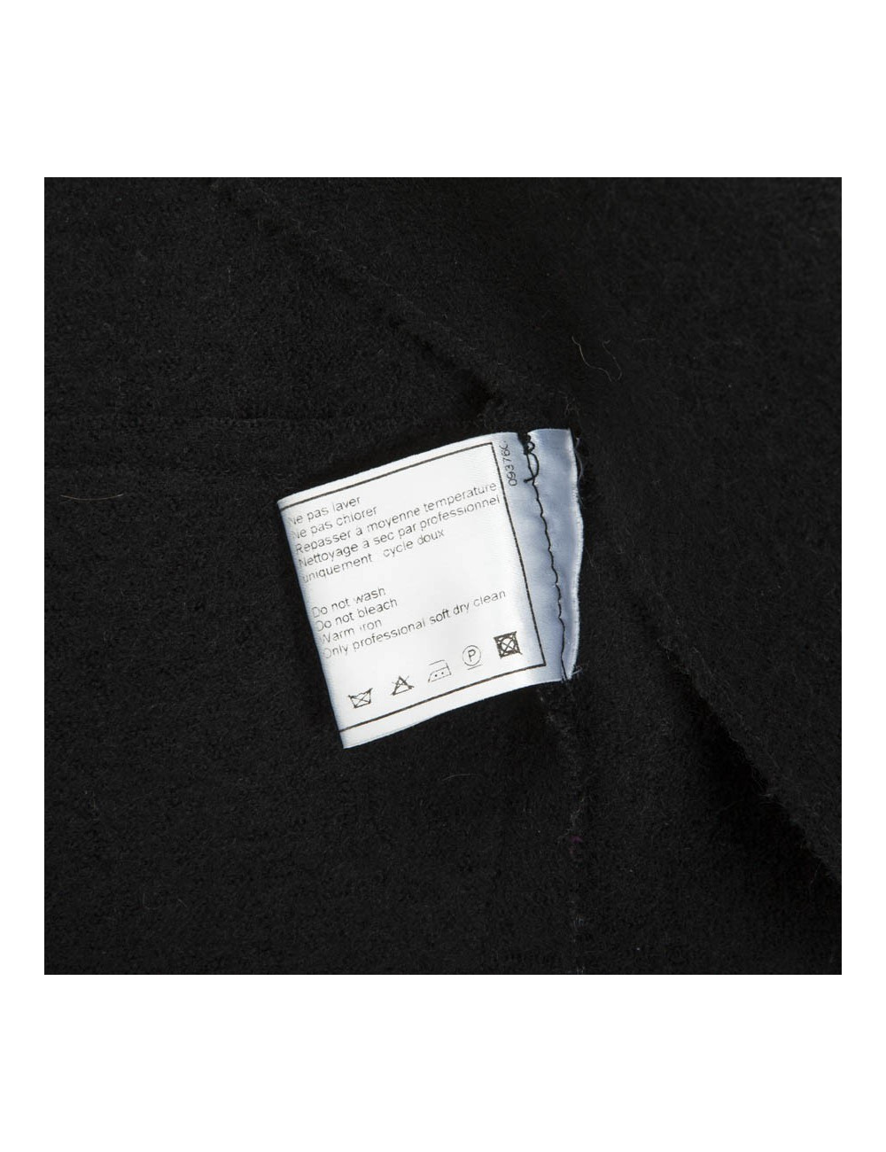 CHANEL black Bolero in boiled wool 38 en T