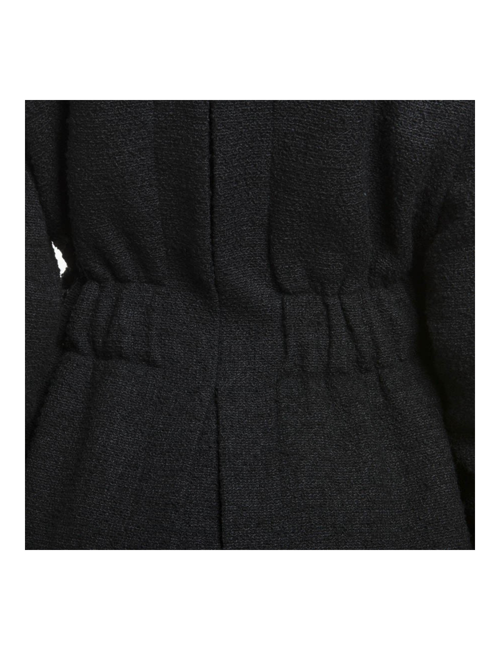 Manteau CHANEL T 36 en tweed noir