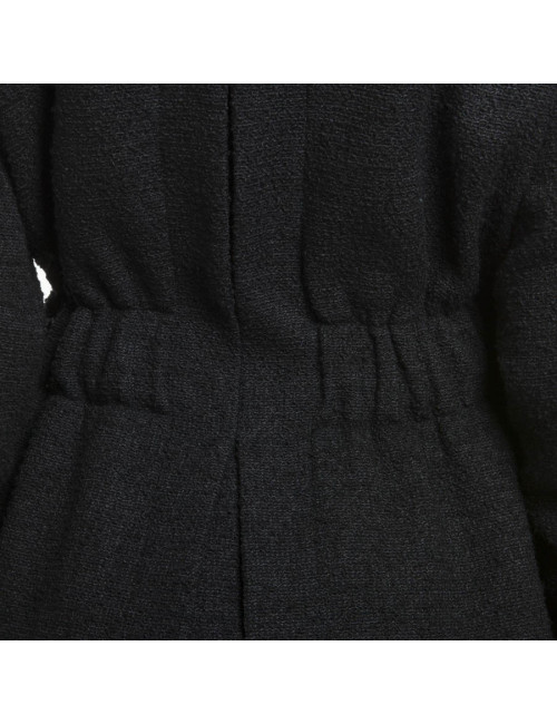 Manteau CHANEL T 36 en tweed noir