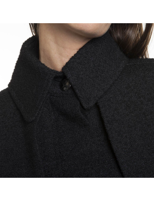 Manteau CHANEL T 36 en tweed noir