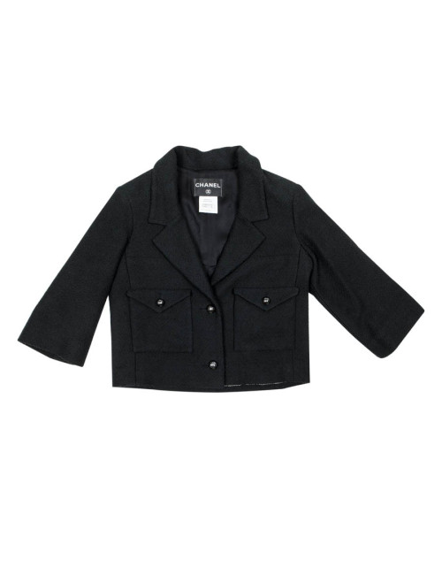 Black CHANEL T 36 short jacket