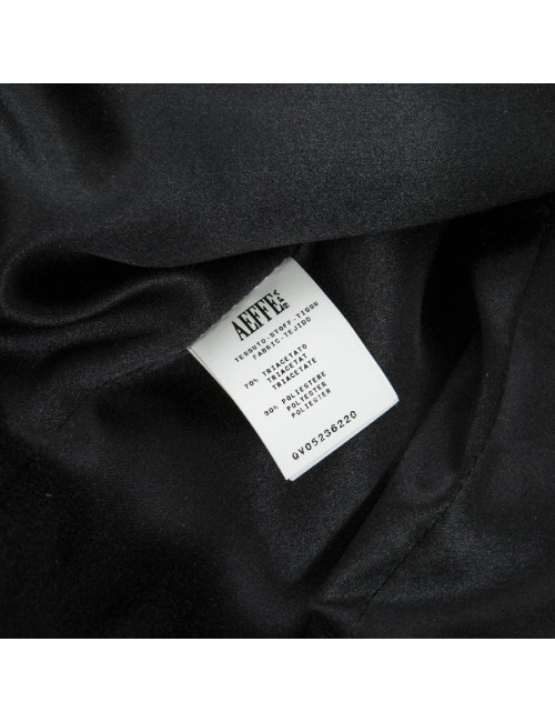 Veste longue  JEAN PAUL GAULTIER noire collier de perles 