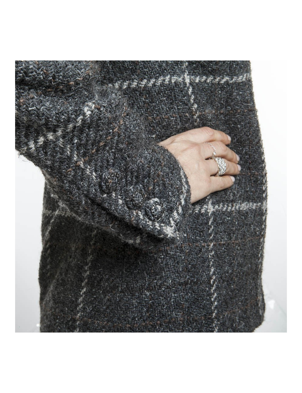 Veste CHANEL tweed gris T38