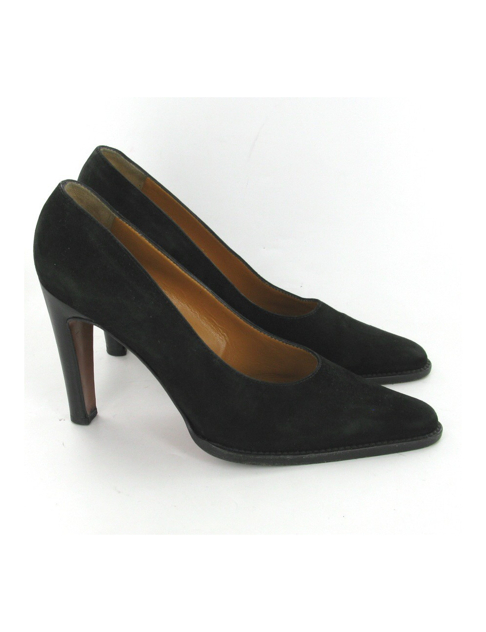 Escarpins en daim noir T39 SERGIO ROSSI