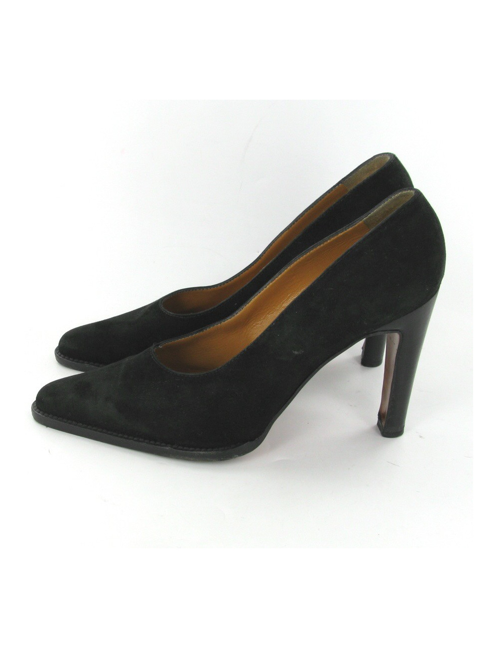 Escarpins en daim noir T39 SERGIO ROSSI