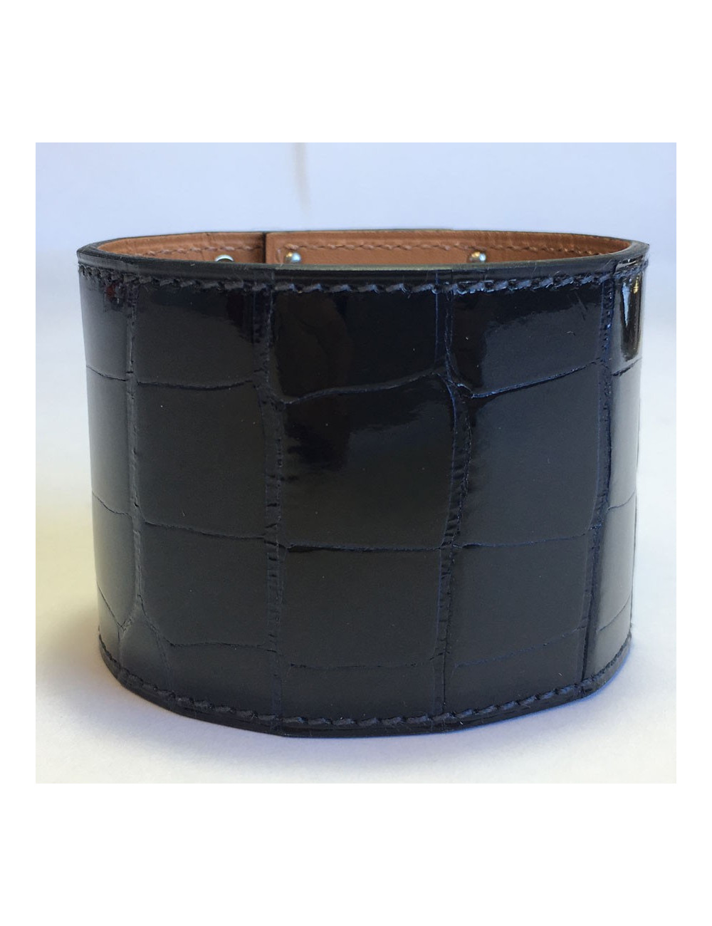 HERMES cuff "Extreme" blue alligator marine