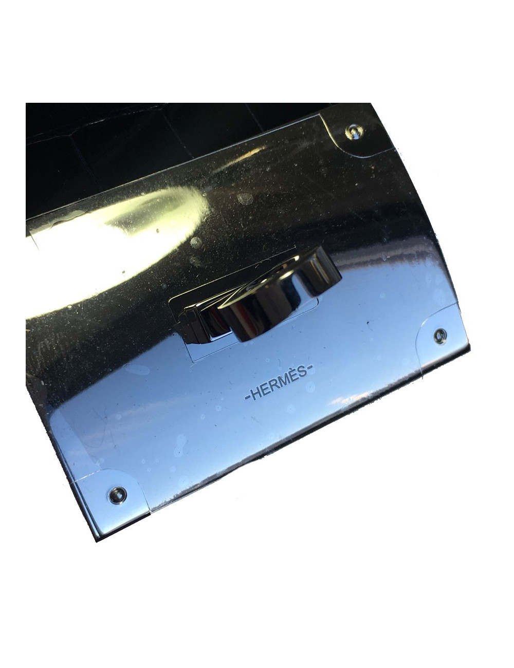 HERMES cuff "Extreme" blue alligator marine