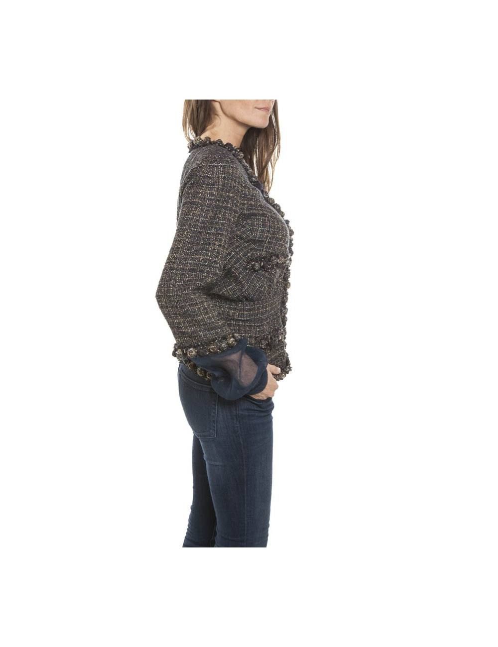 Jacket Tweed CHANEL multicolor t 38 EN