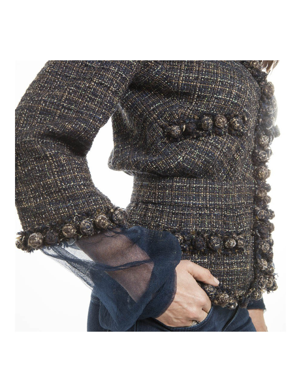 Jacket Tweed CHANEL multicolor t 38 EN