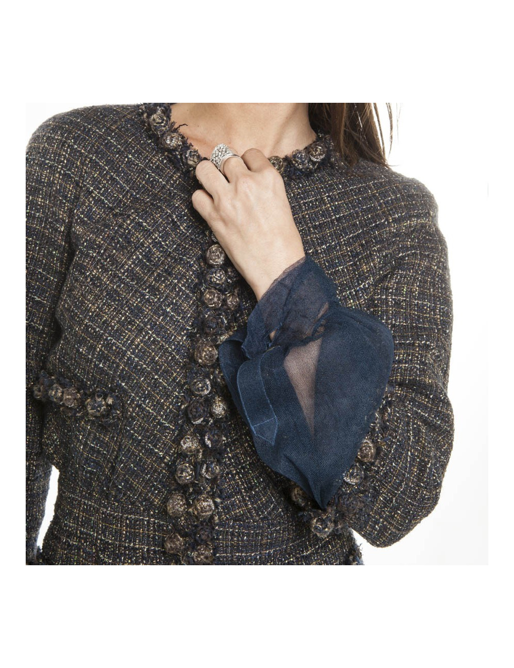 Veste CHANEL Tweed noire t 38