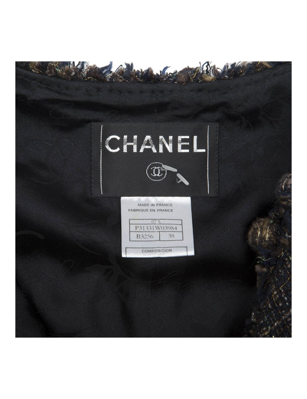 Veste CHANEL Tweed noire t 38