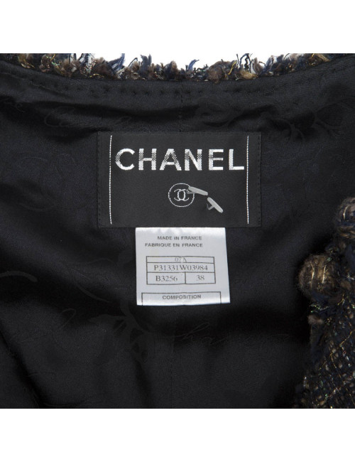 Veste CHANEL Tweed noire t 38