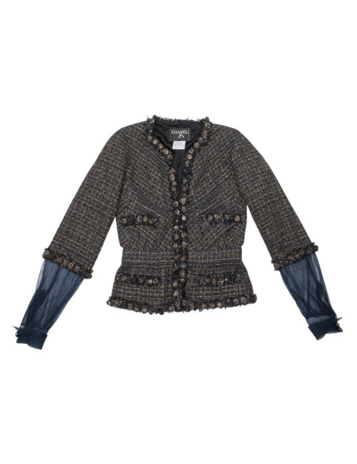 Jacket Tweed CHANEL multicolor t 38 EN