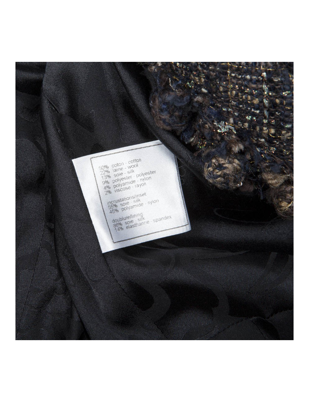 Veste CHANEL Tweed noire t 38