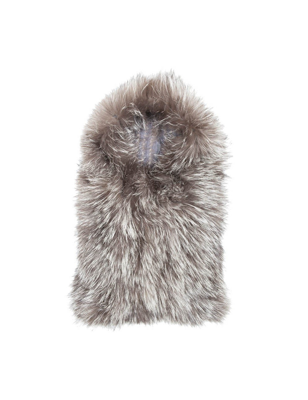 Cagoule en renard argenté