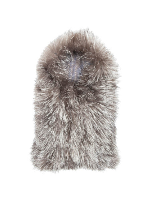 Cagoule en renard argenté