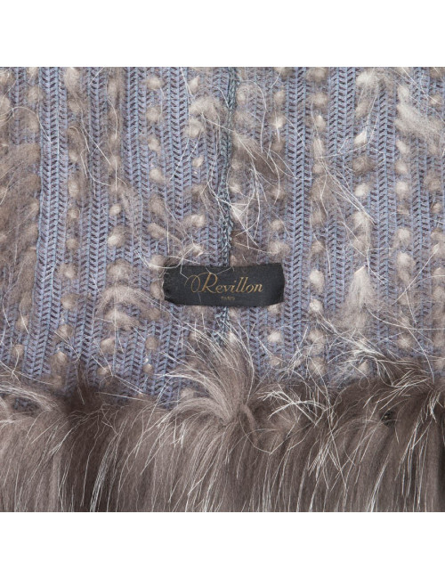 Cagoule en renard argenté