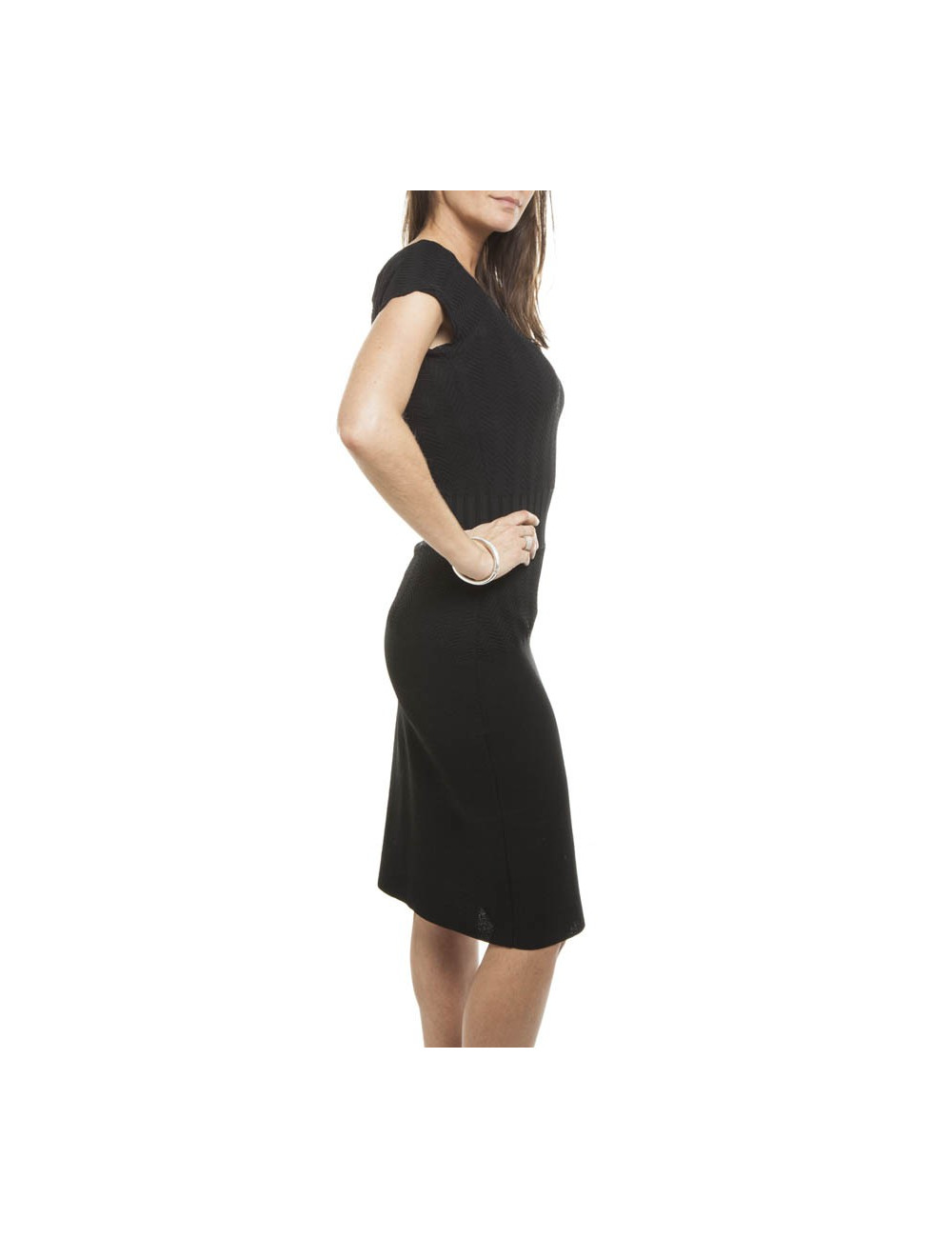 CHANEL T 36 Black dress in viscose