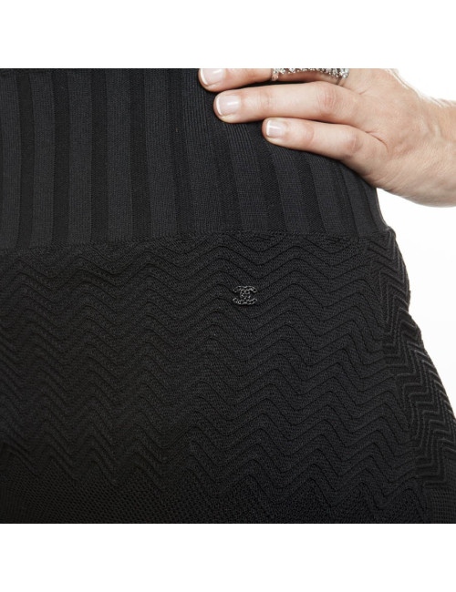 CHANEL T 36 Black dress in viscose