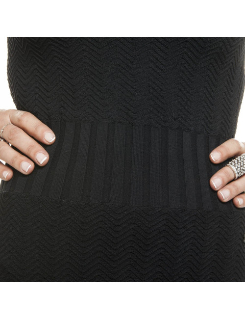 CHANEL T 36 Black dress in viscose