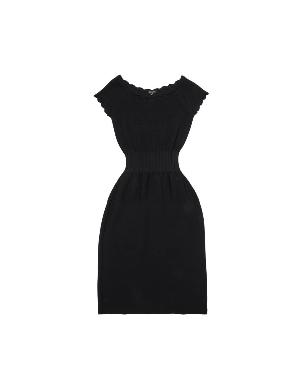 CHANEL T 36 Black dress in viscose